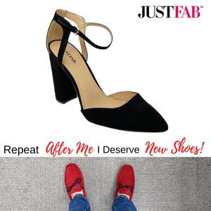 Just Fab Larisa Block Heeled Pump